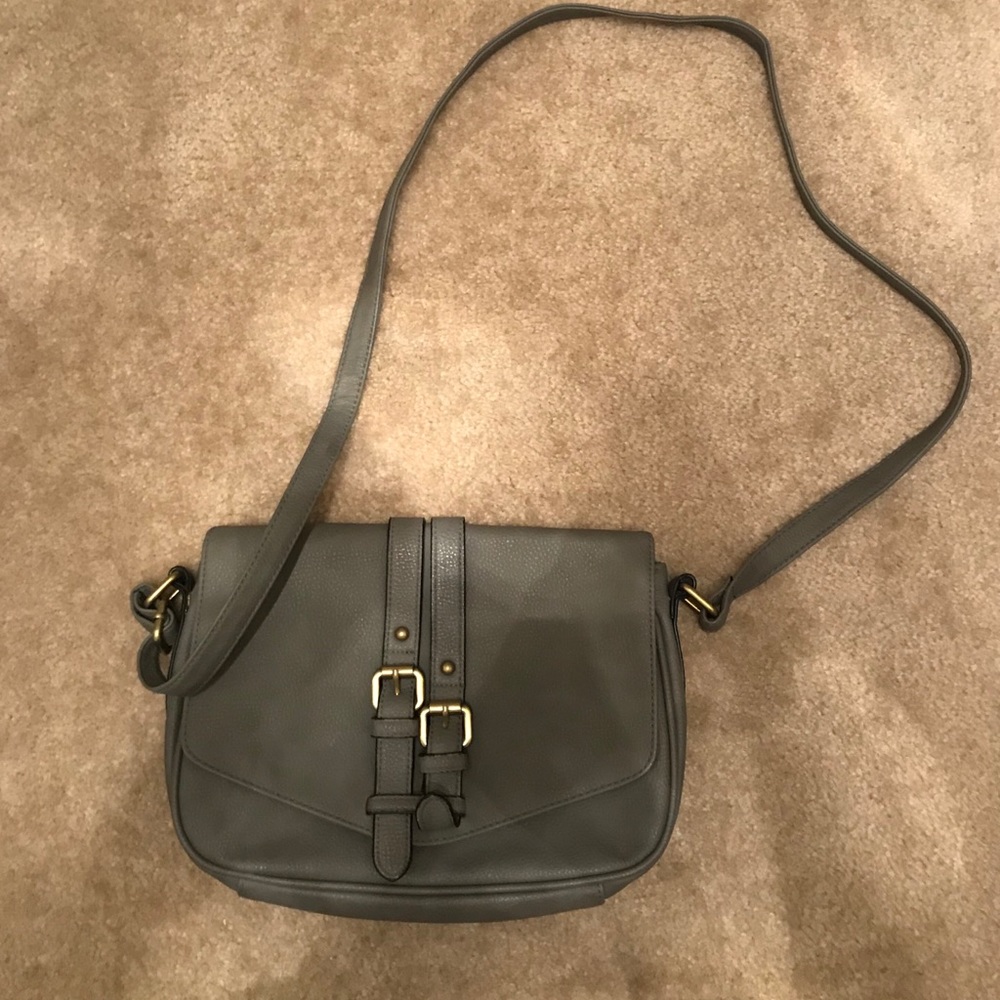 Grey crossbody bag